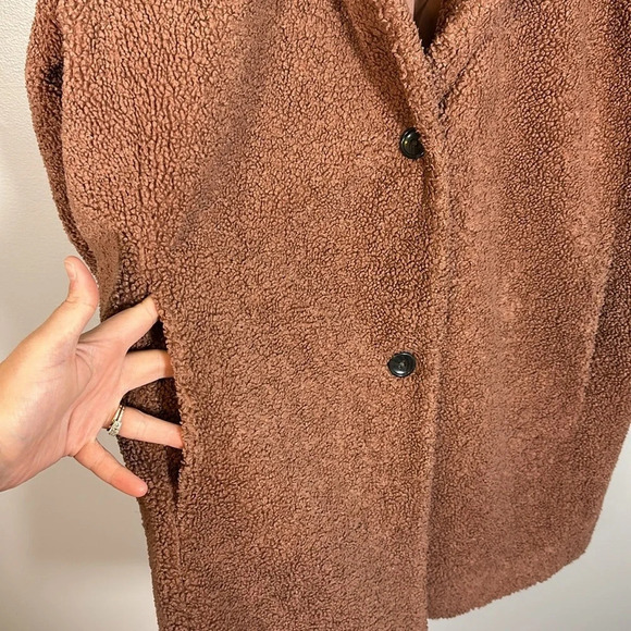 Daily Ritual Oversized Teddy Bear Fleece Jacket Size Large - Picture 7 of 11